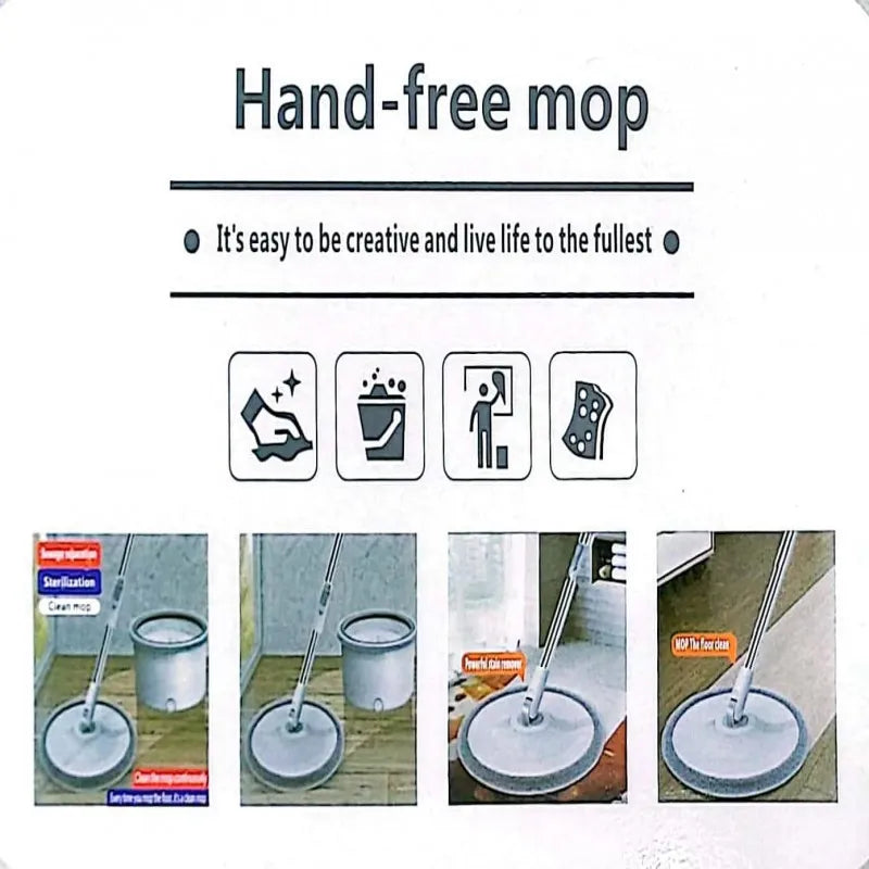 Hands-Free Spin Mop & Bucket Set – Clean and Dirty Water Separation